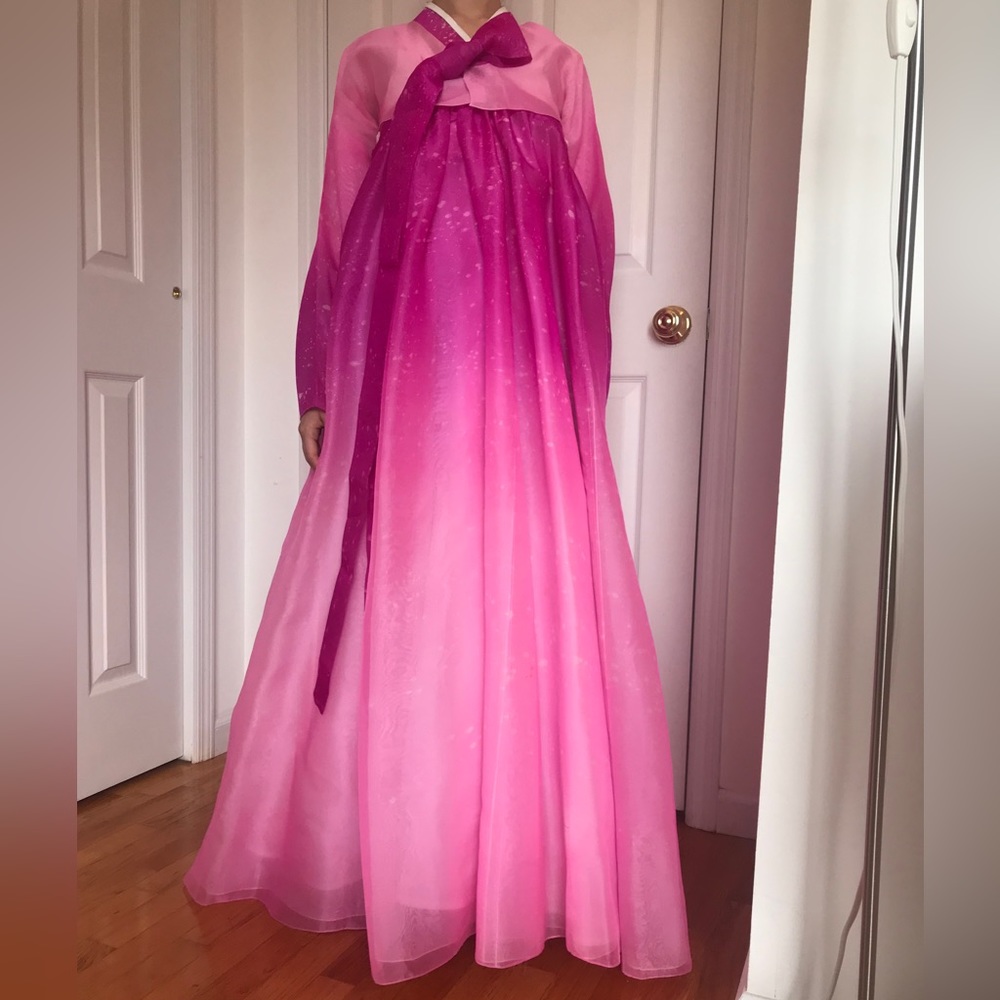 Korean Traditional dress (hanbok, purse, scarf)